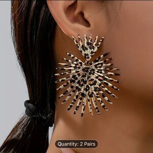 Leopard Print Statement Earrings